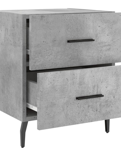 Загрузите изображение в средство просмотра галереи, Noptiere, 2 buc., gri beton, 40x35x47,5 cm, lemn compozit - Lando
