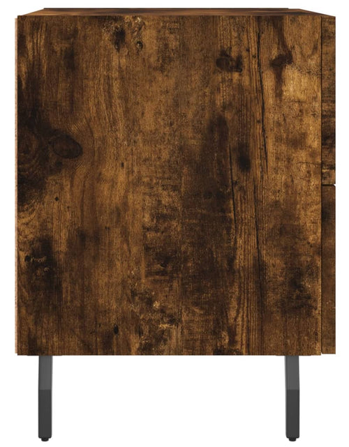 Загрузите изображение в средство просмотра галереи, Noptiere, 2 buc., stejar fumuriu, 40x35x47,5 cm, lemn compozit - Lando
