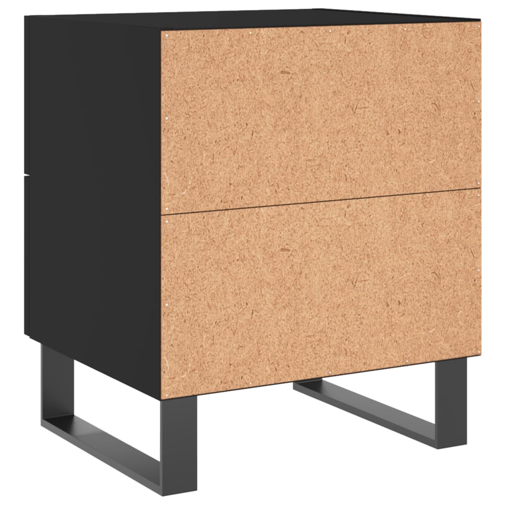 Noptiere, 2 buc., negru, 40x35x47,5 cm, lemn compozit - Lando