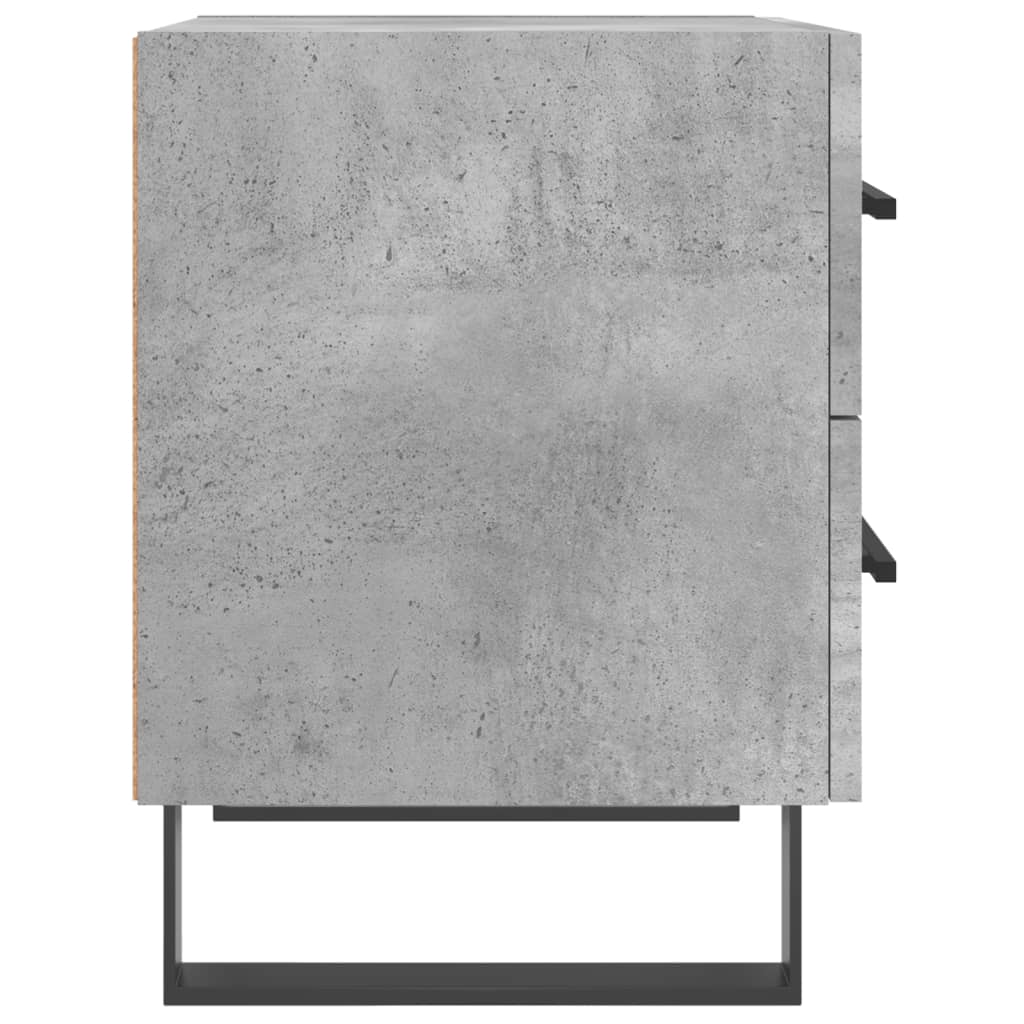 Noptiere, 2 buc., gri beton, 40x35x47,5 cm, lemn compozit - Lando