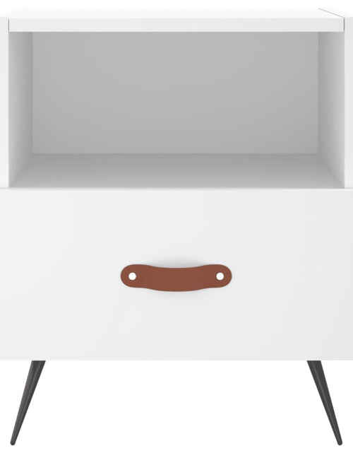 Încărcați imaginea în vizualizatorul Galerie, Noptiere, 2 buc., alb, 40x35x47,5 cm, lemn compozit - Lando
