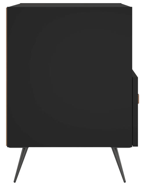 Загрузите изображение в средство просмотра галереи, Noptiere, 2 buc., negru, 40x35x47,5 cm, lemn compozit - Lando
