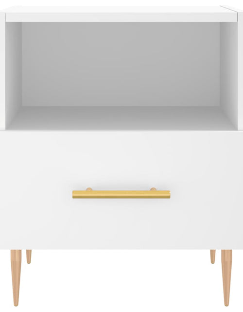 Încărcați imaginea în vizualizatorul Galerie, Noptiere, 2 buc., alb, 40x35x47,5 cm, lemn compozit - Lando
