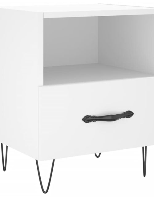 Încărcați imaginea în vizualizatorul Galerie, Noptieră, alb, 40x35x47,5 cm, lemn compozit - Lando
