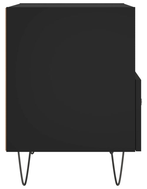 Încărcați imaginea în vizualizatorul Galerie, Noptieră, negru, 40x35x47,5 cm, lemn compozit - Lando
