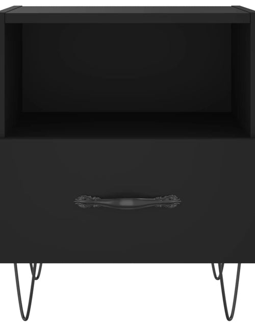 Încărcați imaginea în vizualizatorul Galerie, Noptiere, 2 buc., negru, 40x35x47,5 cm, lemn compozit - Lando
