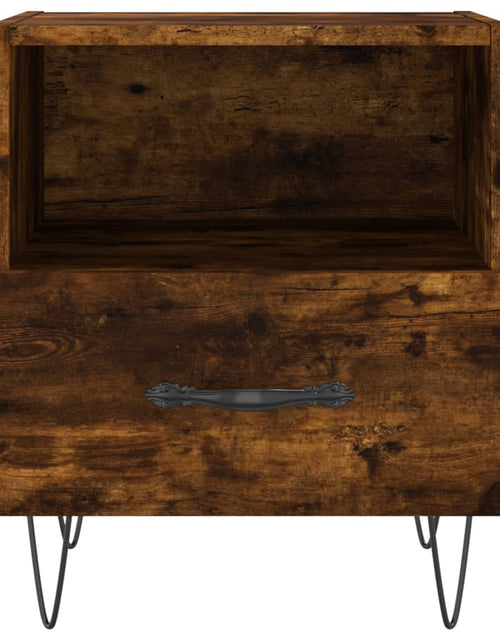 Загрузите изображение в средство просмотра галереи, Noptiere, 2 buc., stejar fumuriu, 40x35x47,5 cm, lemn compozit - Lando
