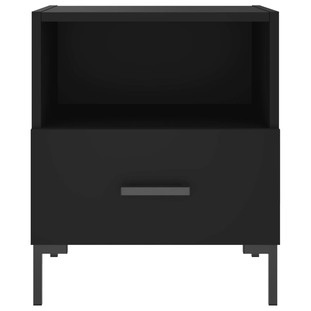 Noptieră, negru, 40x35x47,5 cm, lemn compozit - Lando