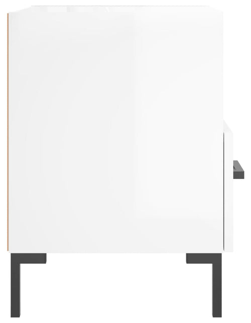 Загрузите изображение в средство просмотра галереи, Noptieră, alb extralucios, 40x35x47,5 cm, lemn compozit - Lando
