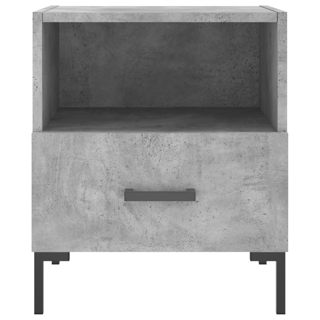 Noptiere, 2 buc., gri beton, 40x35x47,5 cm, lemn compozit - Lando