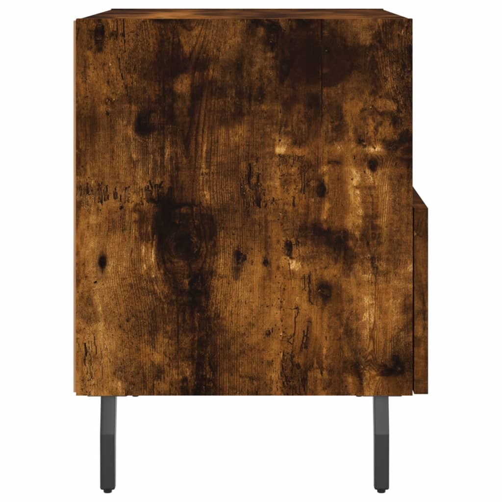 Noptiere, 2 buc., stejar fumuriu, 40x35x47,5 cm, lemn compozit - Lando
