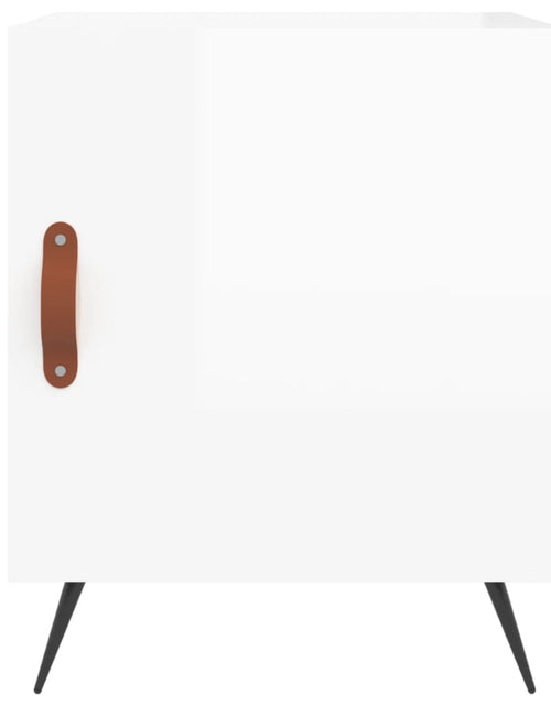 Загрузите изображение в средство просмотра галереи, Noptieră, alb extralucios, 40x40x50 cm, lemn compozit - Lando
