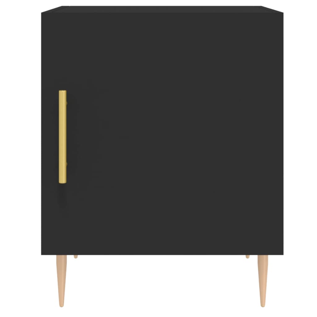 Noptieră, negru, 40x40x50 cm, lemn compozit - Lando