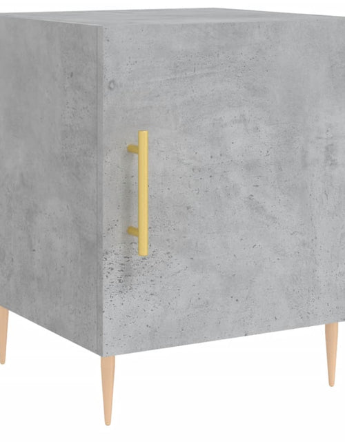 Загрузите изображение в средство просмотра галереи, Noptiere, 2 buc., gri beton, 40x40x50 cm, lemn compozit - Lando
