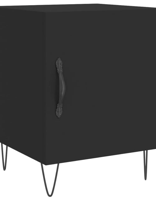 Загрузите изображение в средство просмотра галереи, Noptieră, negru, 40x40x50 cm, lemn compozit - Lando
