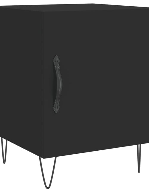 Încărcați imaginea în vizualizatorul Galerie, Noptiere, 2 buc., negru, 40x40x50 cm, lemn compozit - Lando
