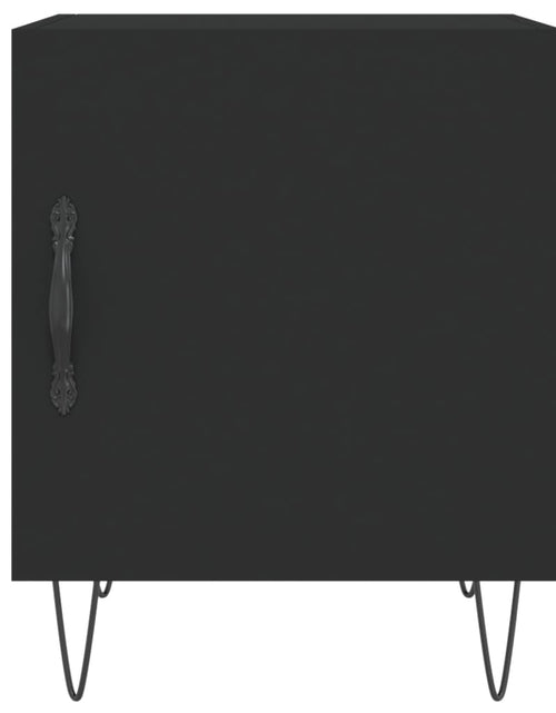 Загрузите изображение в средство просмотра галереи, Noptiere, 2 buc., negru, 40x40x50 cm, lemn compozit - Lando

