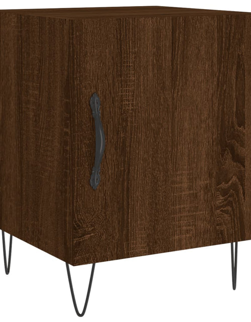 Încărcați imaginea în vizualizatorul Galerie, Noptiere, 2 buc., stejar maro, 40x40x50 cm, lemn compozit - Lando
