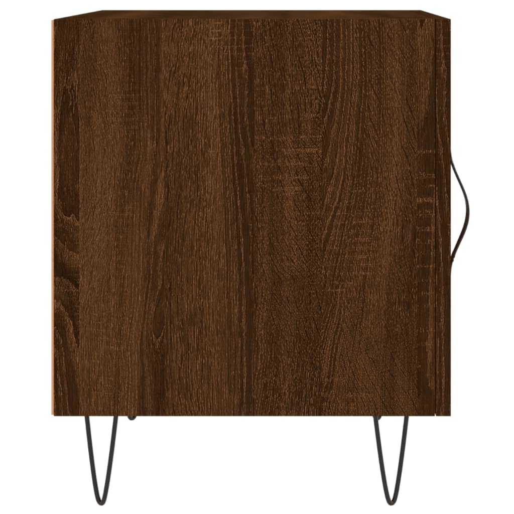 Noptiere, 2 buc., stejar maro, 40x40x50 cm, lemn compozit - Lando