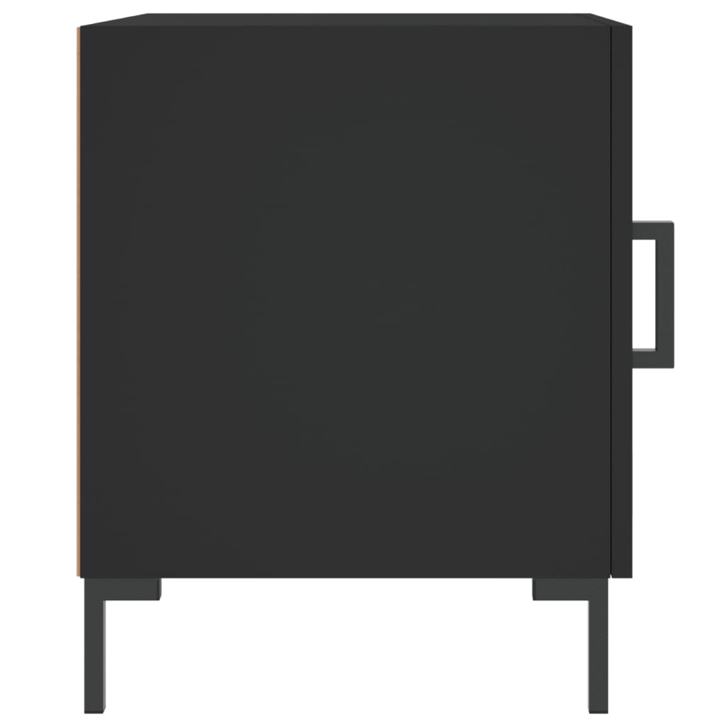 Noptiere, 2 buc., negru, 40x40x50 cm, lemn compozit - Lando