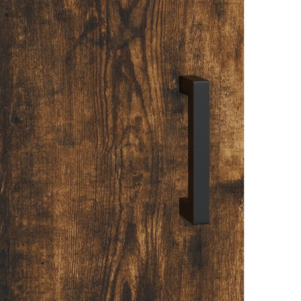 Noptiere, 2 buc., stejar fumuriu, 40x40x50 cm, lemn compozit - Lando