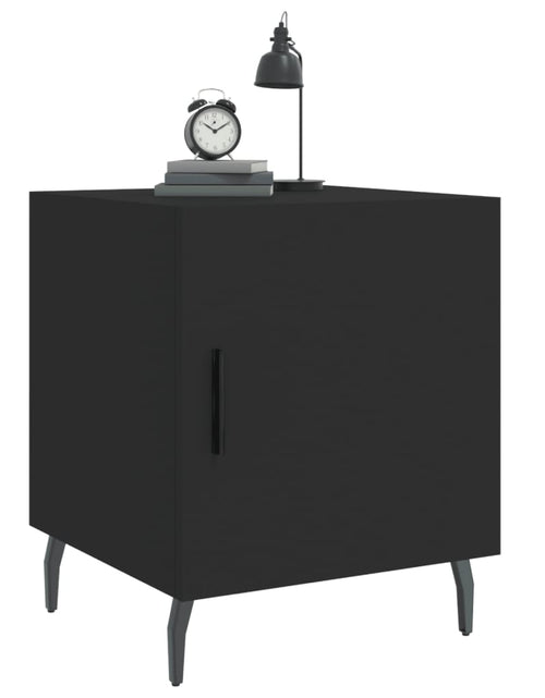 Încărcați imaginea în vizualizatorul Galerie, Noptiere, 2 buc., negru, 40x40x50 cm, lemn compozit - Lando
