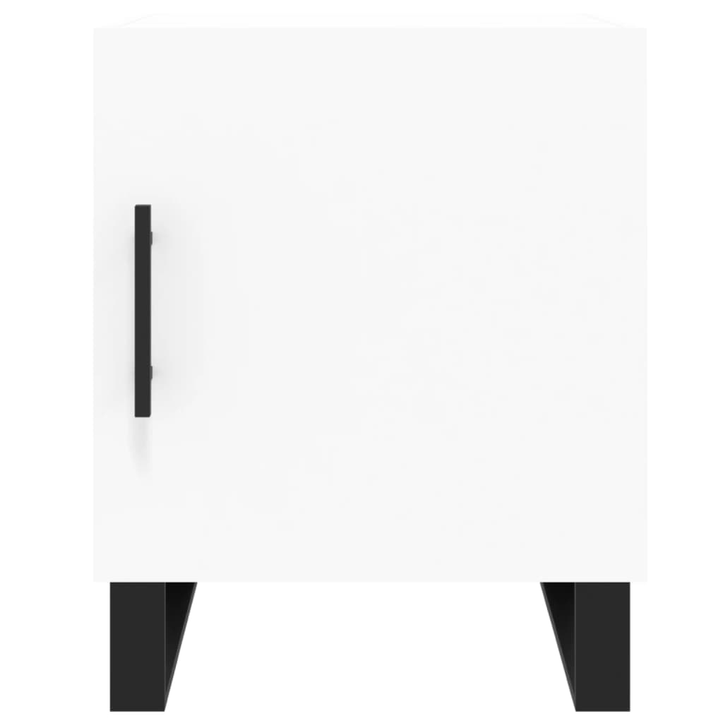 Noptieră, alb, 40x40x50 cm, lemn compozit - Lando