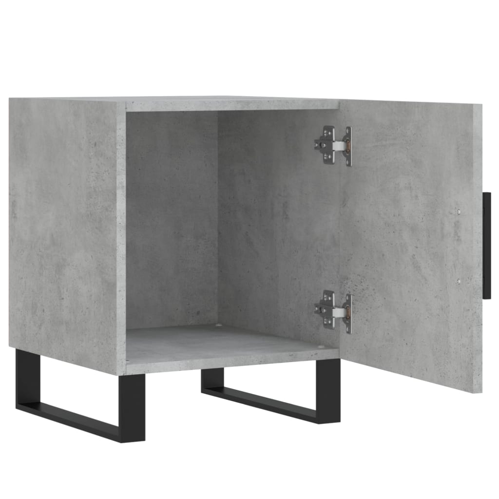 Noptiere, 2 buc., gri beton, 40x40x50 cm, lemn compozit - Lando