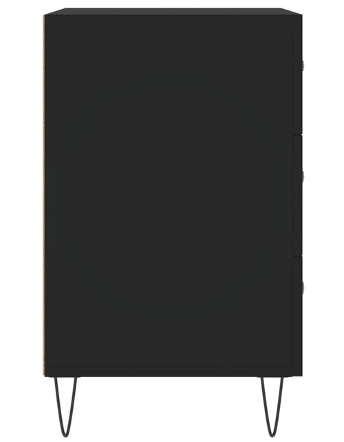Загрузите изображение в средство просмотра галереи, Noptieră, negru, 40x40x66 cm, lemn compozit - Lando
