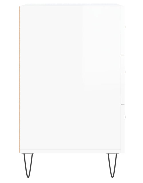 Încărcați imaginea în vizualizatorul Galerie, Noptieră, alb extralucios, 40x40x66 cm, lemn compozit - Lando
