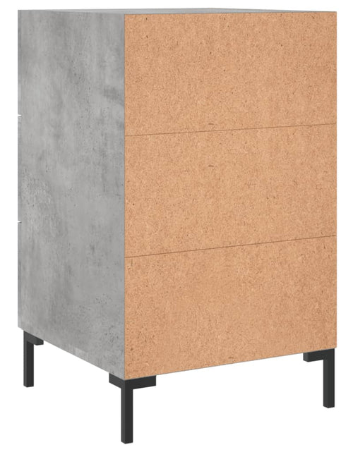 Загрузите изображение в средство просмотра галереи, Noptieră, gri beton, 40x40x66 cm, lemn compozit - Lando

