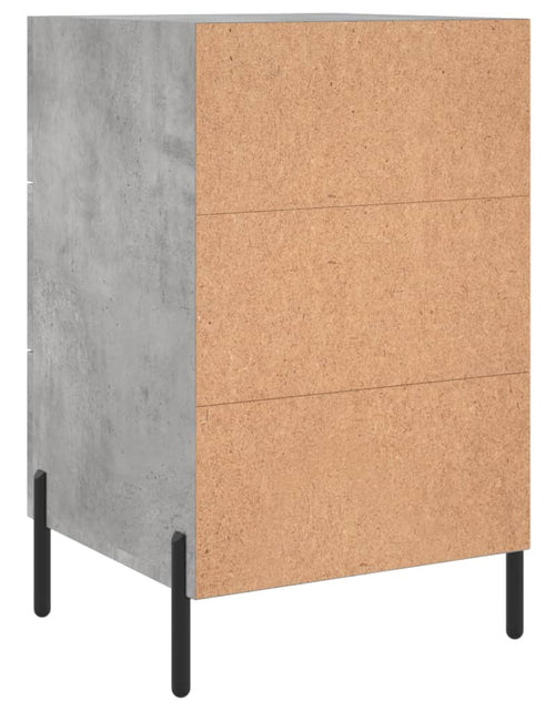 Загрузите изображение в средство просмотра галереи, Noptieră, gri beton, 40x40x66 cm, lemn compozit - Lando
