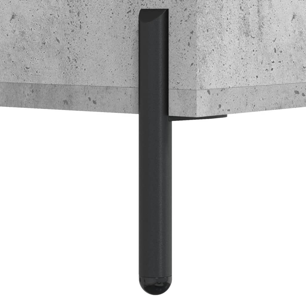 Noptieră, gri beton, 40x40x66 cm, lemn compozit - Lando