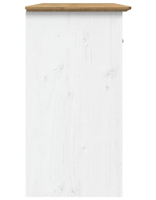 Încărcați imaginea în vizualizatorul Galerie, Servantă &quot;BODO&quot;, alb și maro, 115x43x79,5 cm, lemn masiv de pin Lando - Lando
