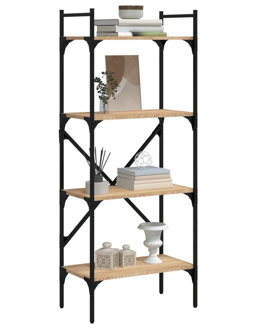 Загрузите изображение в средство просмотра галереи, Bibliotecă cu 4 niveluri, stejar sonoma, 56x31,5x138,5 cm, lemn Lando - Lando

