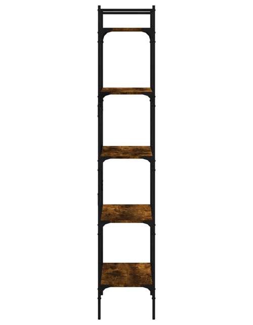 Încărcați imaginea în vizualizatorul Galerie, Bibliotecă cu 5 niveluri, stejar fumuriu, 56x31,5x174 cm, lemn Lando - Lando
