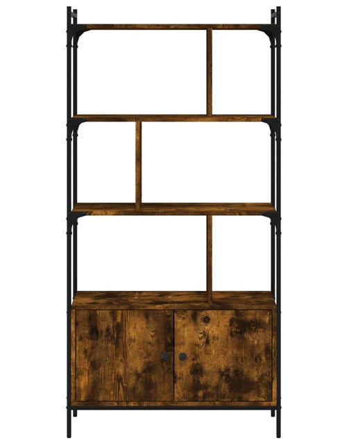 Загрузите изображение в средство просмотра галереи, Bibliotecă cu uși stejar fumuriu 76,5x30x154,5 cm lemn compozit Lando - Lando
