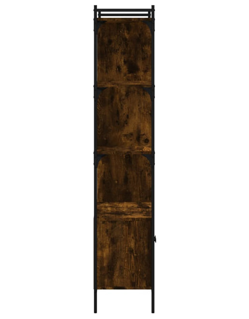 Încărcați imaginea în vizualizatorul Galerie, Bibliotecă cu uși stejar fumuriu 76,5x30x154,5 cm lemn compozit Lando - Lando
