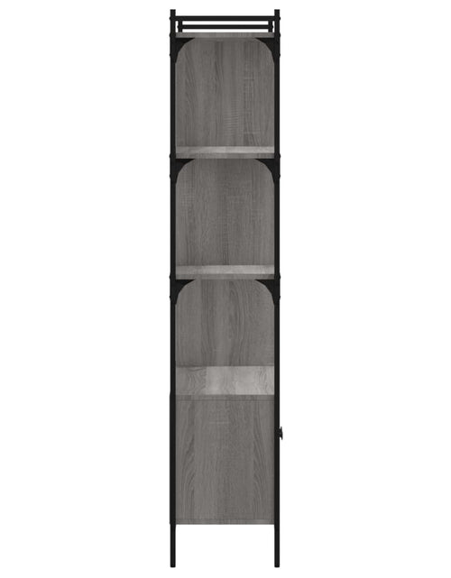 Загрузите изображение в средство просмотра галереи, Bibliotecă cu uși gri sonoma 76,5x30x154,5 cm lemn compozit Lando - Lando
