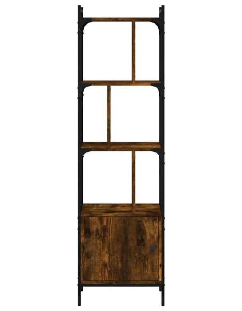 Încărcați imaginea în vizualizatorul Galerie, Bibliotecă cu ușă stejar fumuriu 44,5x30x154,5 cm lemn compozit Lando - Lando
