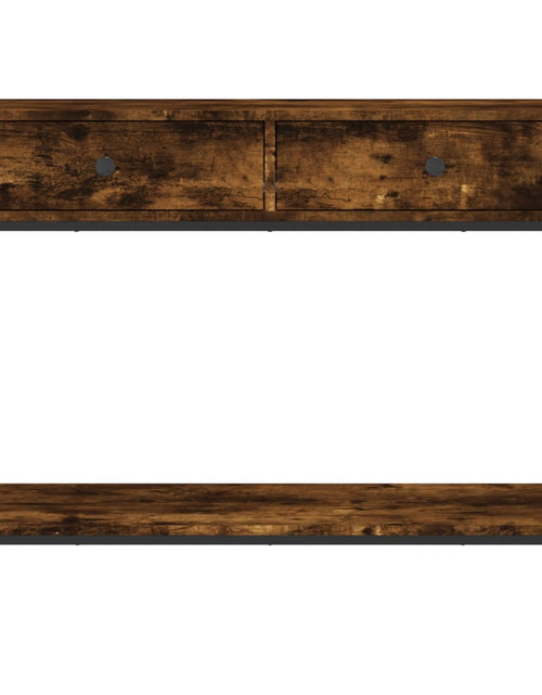 Загрузите изображение в средство просмотра галереи, Măsuță consolă, stejar fumuriu, 100x34,5x75 cm, lemn prelucrat Lando - Lando
