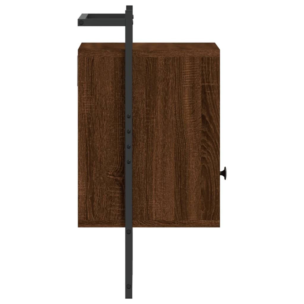 Noptiere de perete, 2 buc., stejar maro, 40x30x61 cm, lemn - Lando