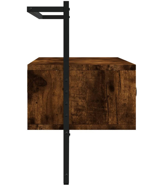 Încărcați imaginea în vizualizatorul Galerie, Dulap TV montat pe perete, stejar fumuriu, 100,5x30x51 cm, lemn Lando - Lando

