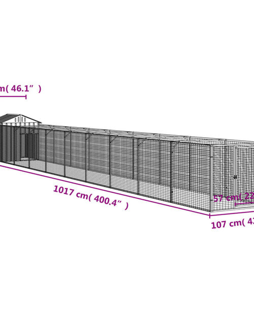 Încărcați imaginea în vizualizatorul Galerie, Casă câine &amp; acoperiș gri deschis 117x1017x123 cm - Lando
