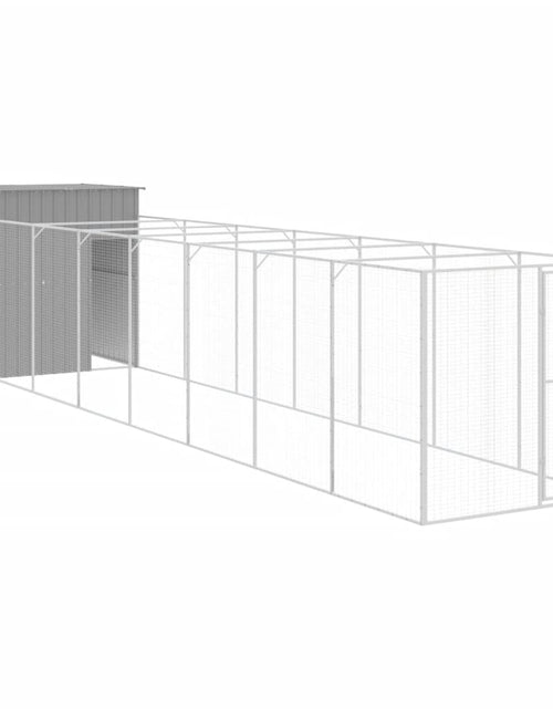 Încărcați imaginea în vizualizatorul Galerie, Cușcă de câine &amp; țarc gri deschis 165x863x181cm oțel galvanizat - Lando
