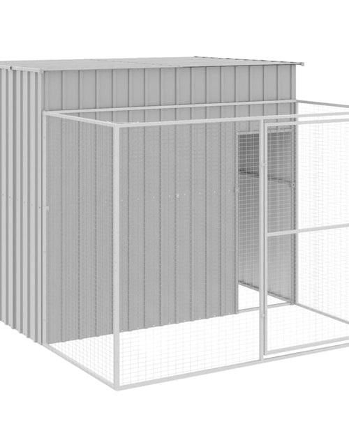 Încărcați imaginea în vizualizatorul Galerie, Cușcă de câine &amp; țarc gri deschis 214x253x181cm oțel galvanizat - Lando
