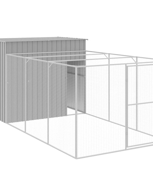 Încărcați imaginea în vizualizatorul Galerie, Cușcă de câine &amp; țarc gri deschis 214x457x181cm oțel galvanizat - Lando
