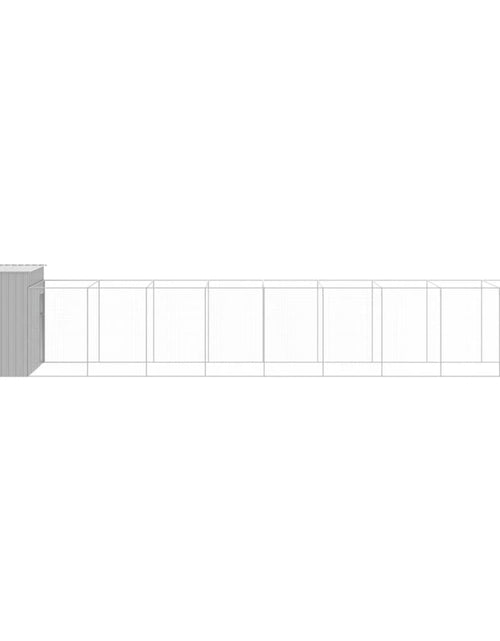 Încărcați imaginea în vizualizatorul Galerie, Cușcă câine &amp; țarc gri deschis 214x1069x181 cm oțel galvanizat - Lando
