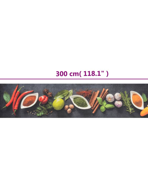 Încărcați imaginea în vizualizatorul Galerie, Covor de bucătărie lavabil Spices, 60x300 cm, catifea - Lando
