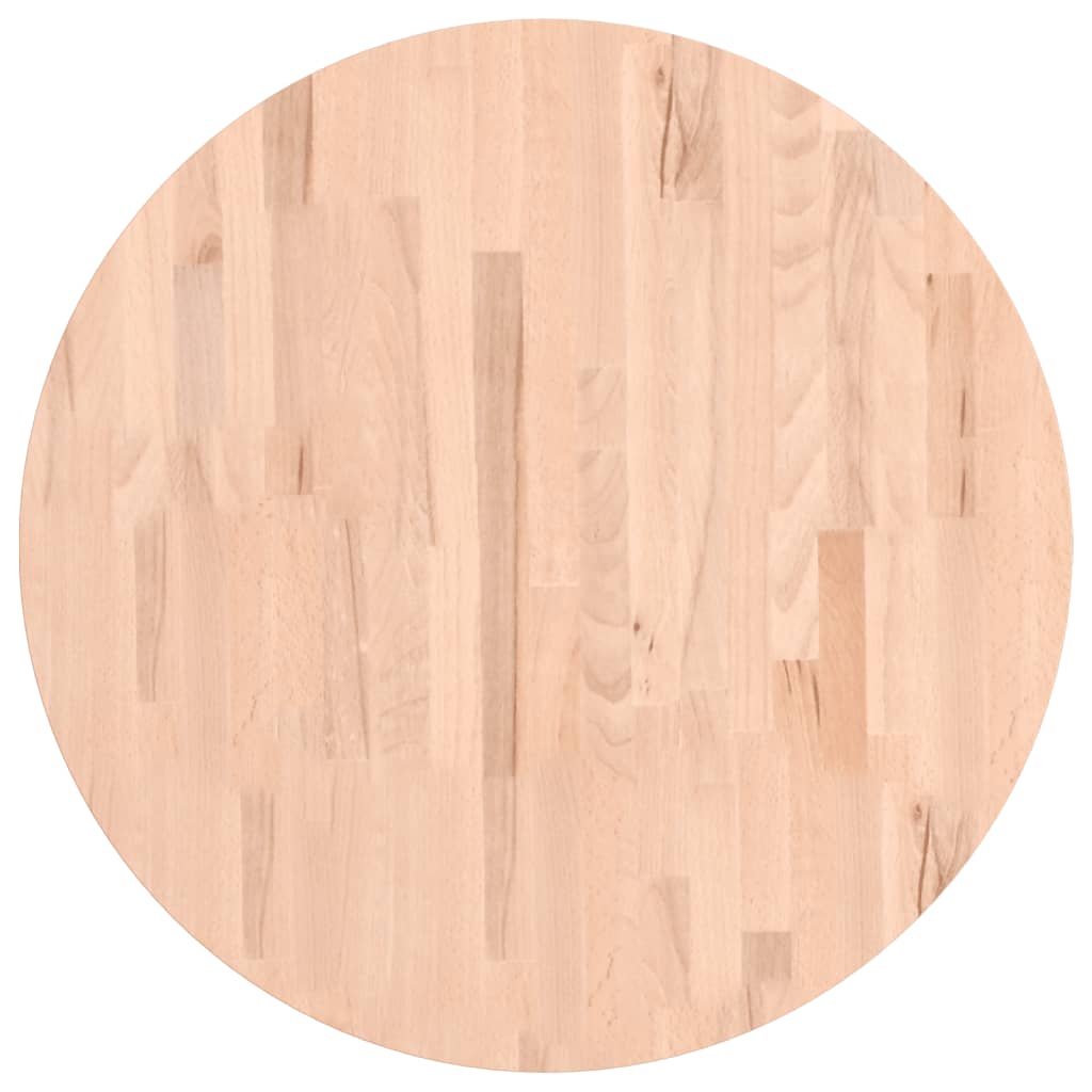 Blat de masă rotund, Ø70x4 cm, lemn masiv de fag - Lando